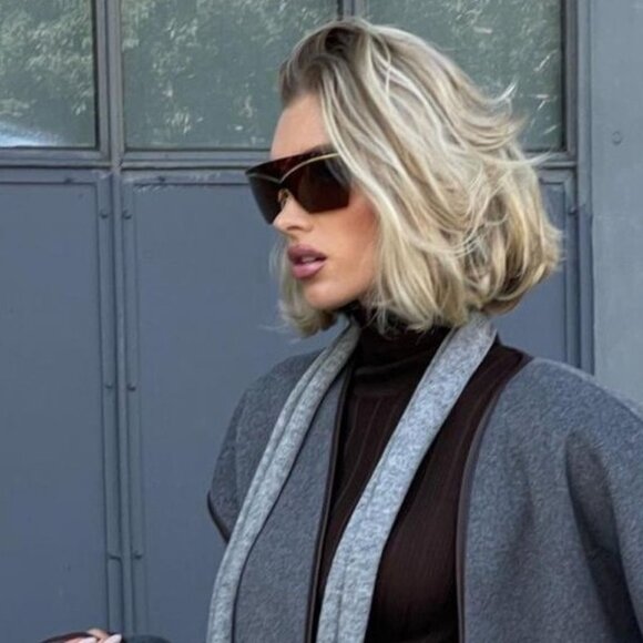 NWT SAINT LAURENT HAVANA GOLD WOMEN SUNGLASSES - Picture 3 of 4